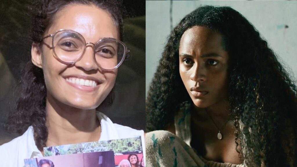 Marianinha (Gabriella Cristina) e Maria Santa (Duda Santos) em Renascer