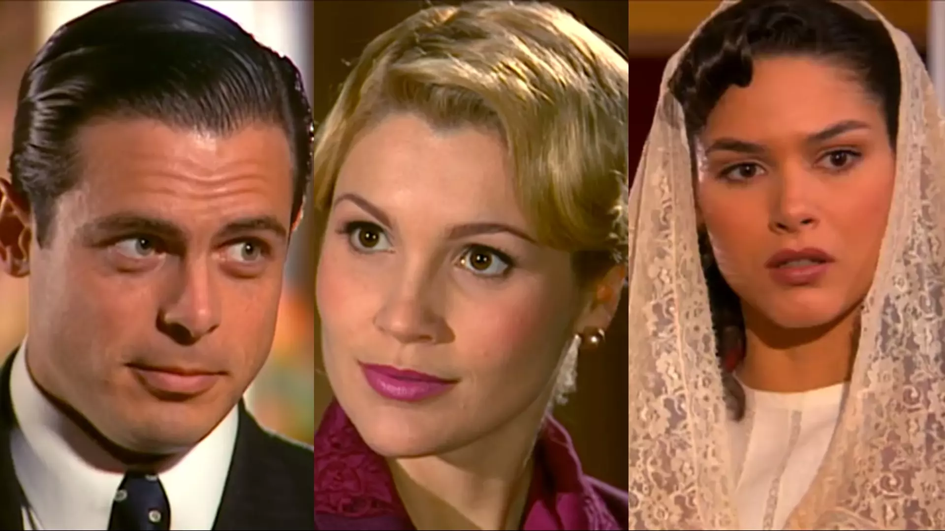 Raul (Luigi Barricelli), Cristina (Flávia Alessandra) e Dalila (Fernanda Machado) de Alma Gêmea