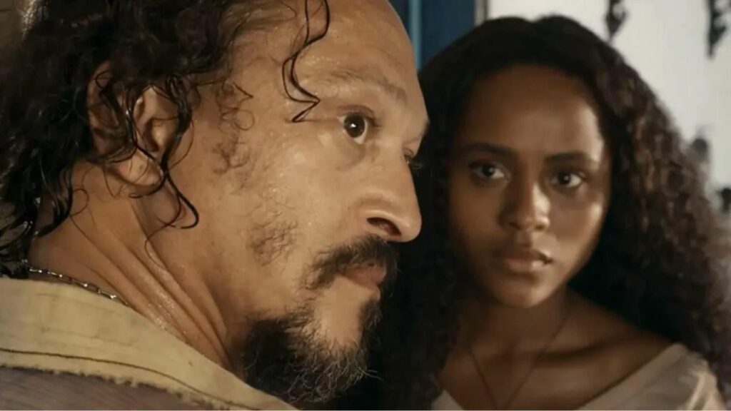 Venâncio (Fábio Lago) e sua filha Maria Santa (Duda Santos) em Renascer