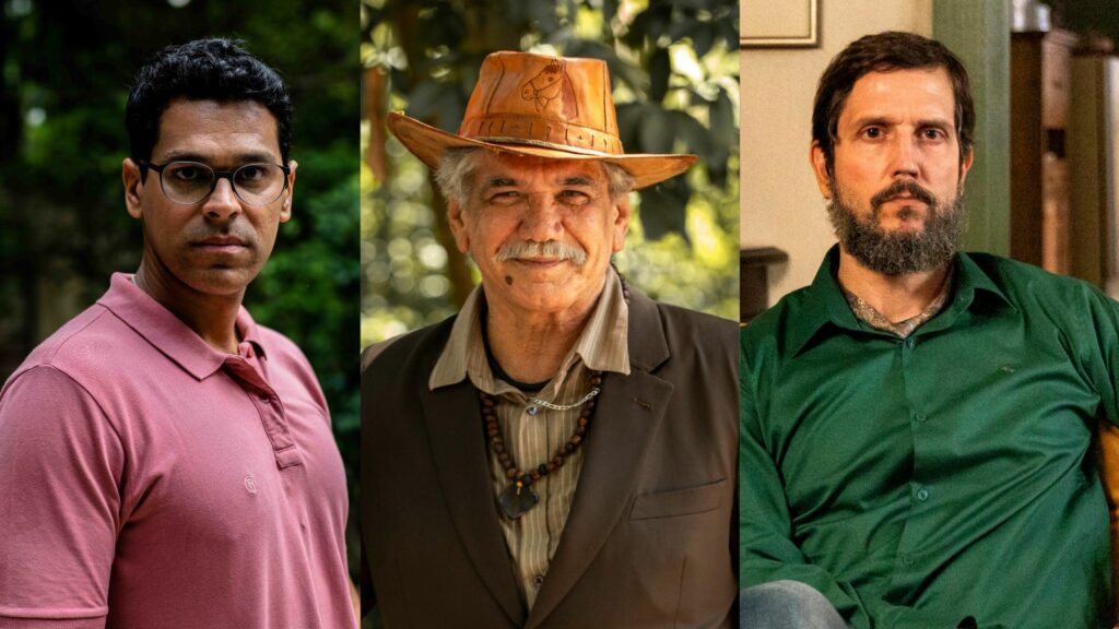 Augusto (Renan Monteiro), Deocleciano (Jackson Antunes) e Egídio (Vladimir Brichta) em Renascer