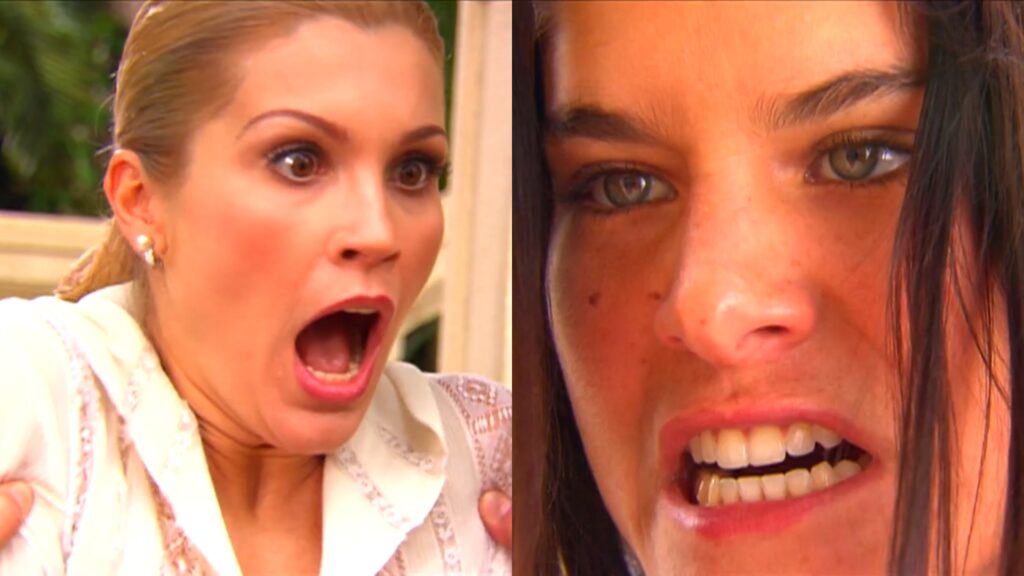 Cristina (Flávia Alessandra) e Serena (Priscila Fantin) de Alma Gêmea