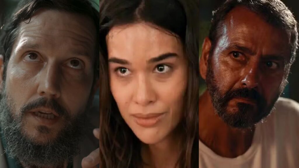 Egídio (Vladimir Brichta), Mariana (Theresa Fonseca) e José Inocêncio (Marcos Palmeira) de Renascer