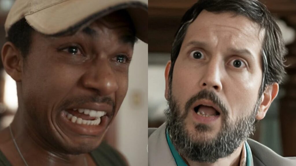 João Pedro (Juan Paiva) e Egídio (Vladimir Brichta) de Renascer