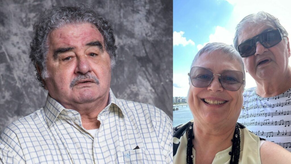 Otávio Augusto e a esposa, a atriz Cristina Mullins