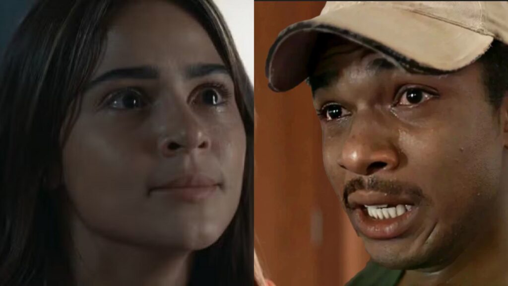 Sandra (Giullia Buscacio) e João Pedro (Juan Paiva) de Renascer