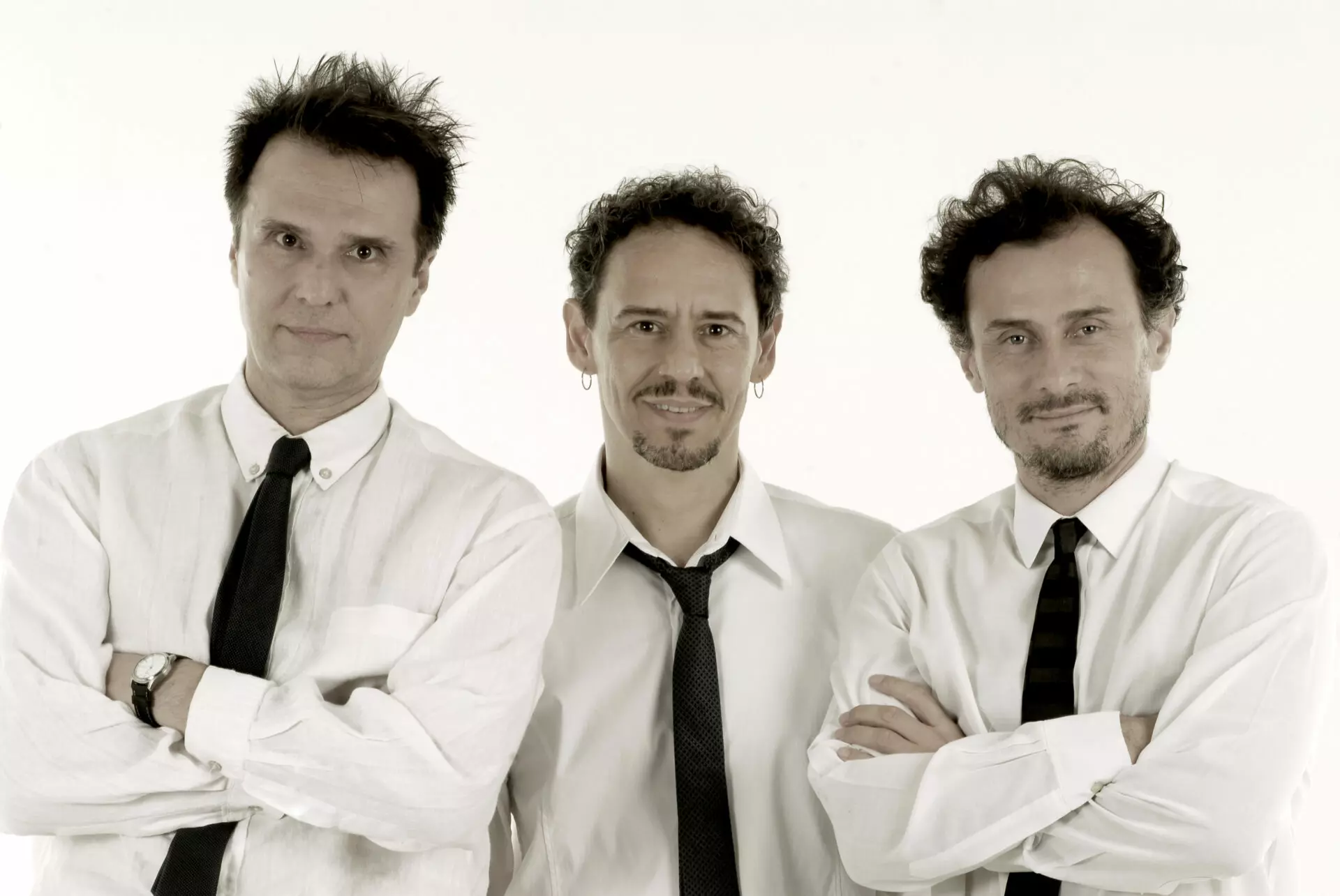 Os atores Fernando Eiras e Emílio de Mello e o diretor Enrique Diaz