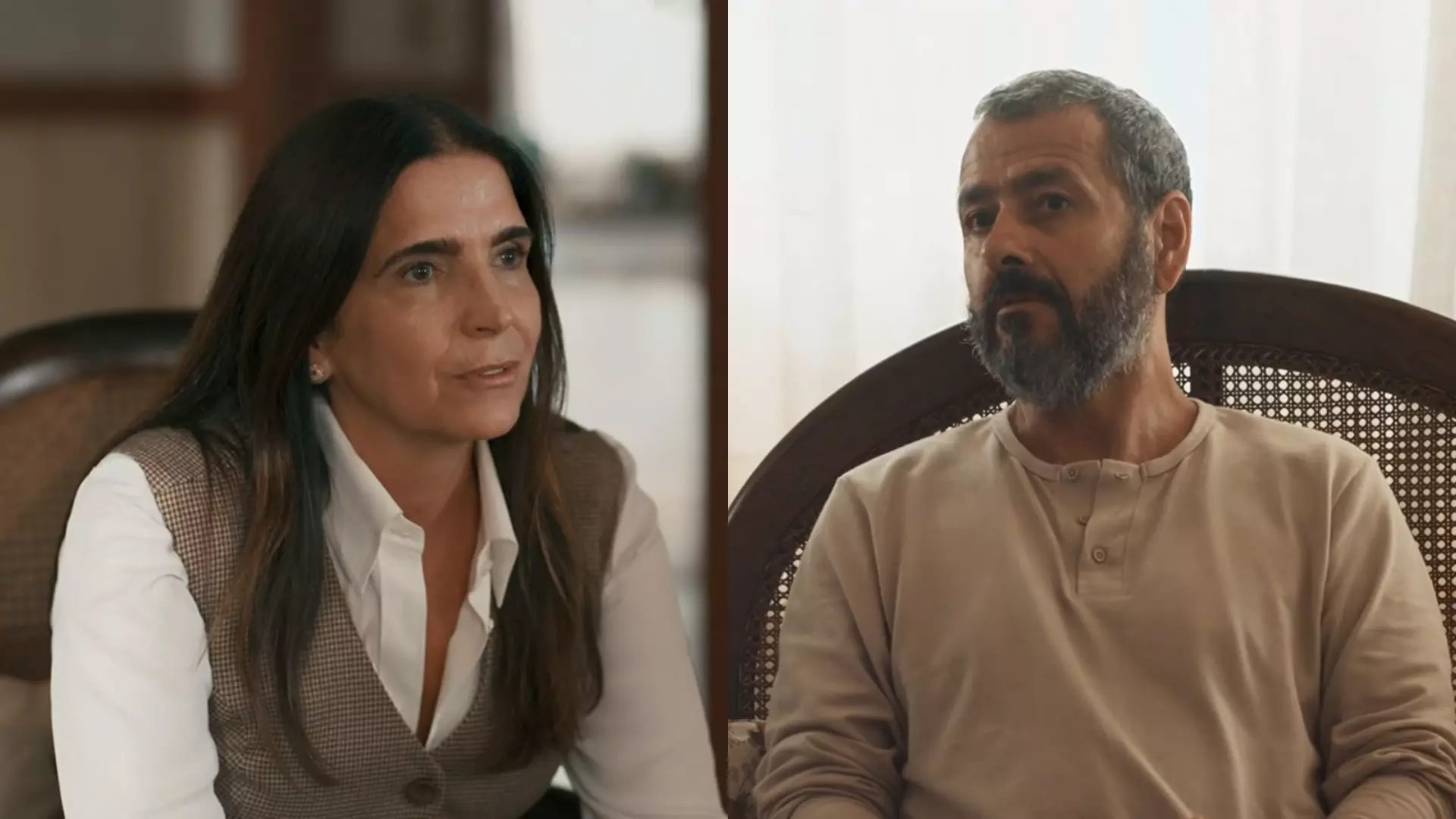 Aurora (Malu Mader) e José Inocêncio (Marcos Palmeira) de Renascer