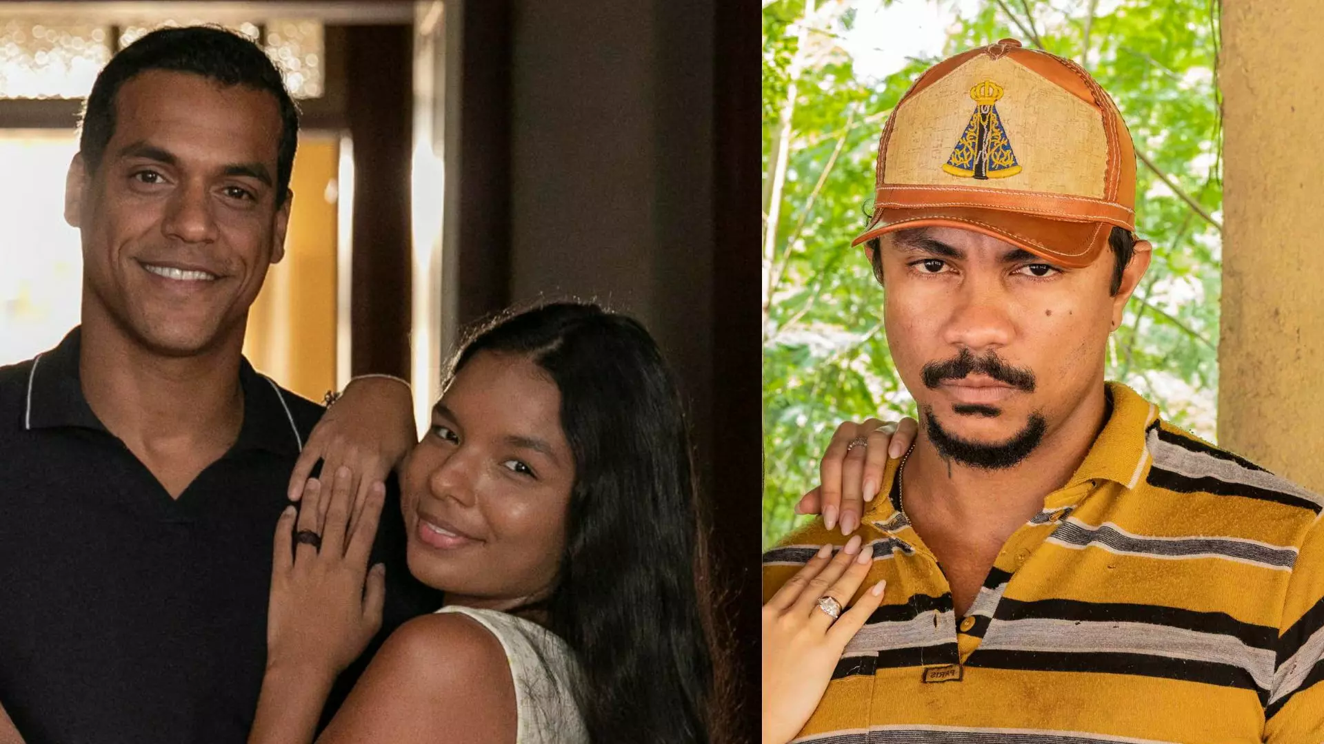 Bento (Marcelo Mello Jr), Ritinha (Mell Muzzillo) e Damião (Xamã) em Renascer