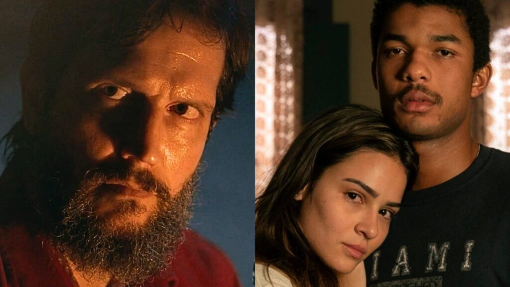 Egídio (Vladimir Brichta), Sandra (Giullia Buscacio) e João Pedro (Juan Paiva) de Renascer