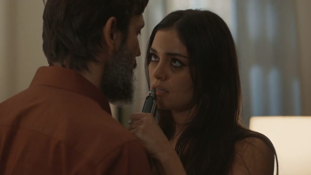 Egídio (Vladimir Brichta) e Eliana (Sophie Charlotte) de Renascer