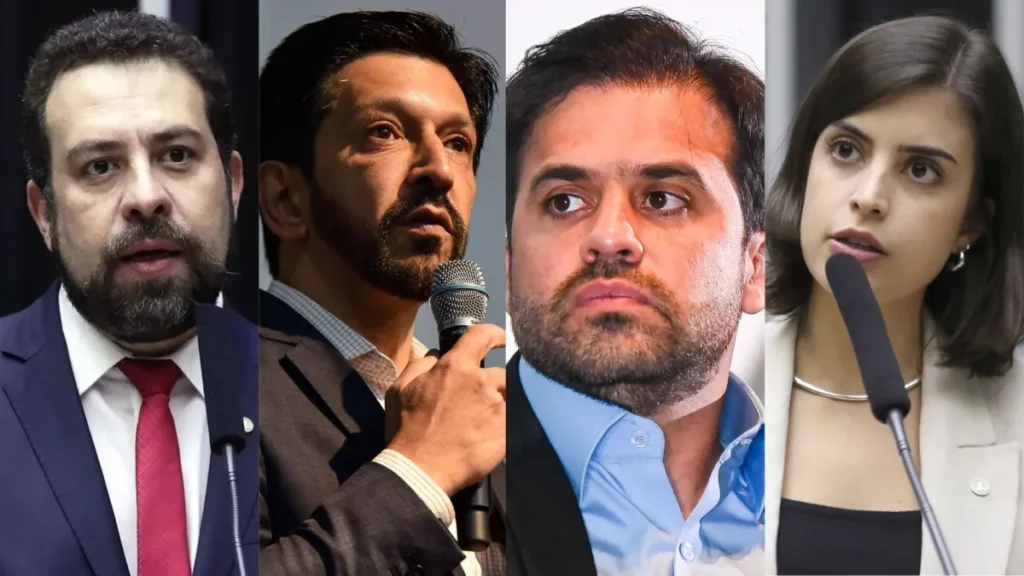 Guilherme Boulos, Ricardo Nunes, Pablo Marçal e Tábata Amaral