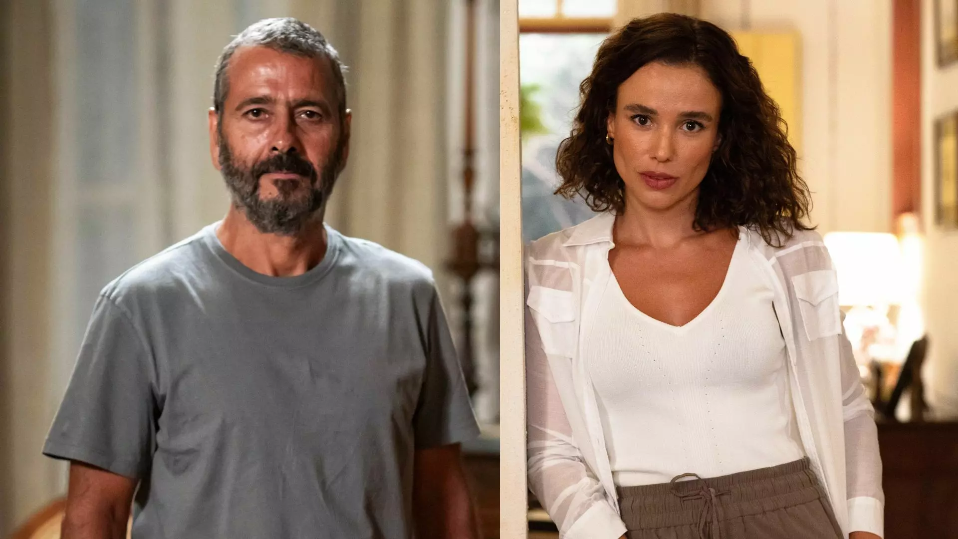 José Inocêncio (Marcos Palmeira) e Kika (Juliane Araújo) em Renascer