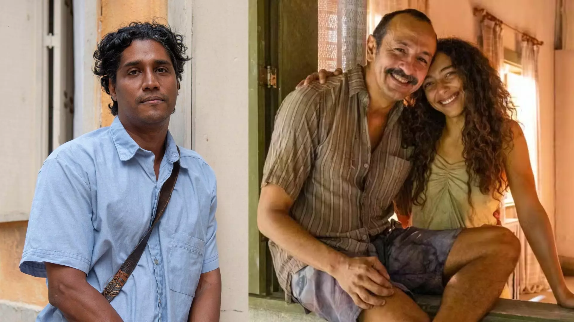 Pastor Lívio (Breno da Matta), Tião (Irandhir Santos) e Joana (Alice Carvalho) em Renascer