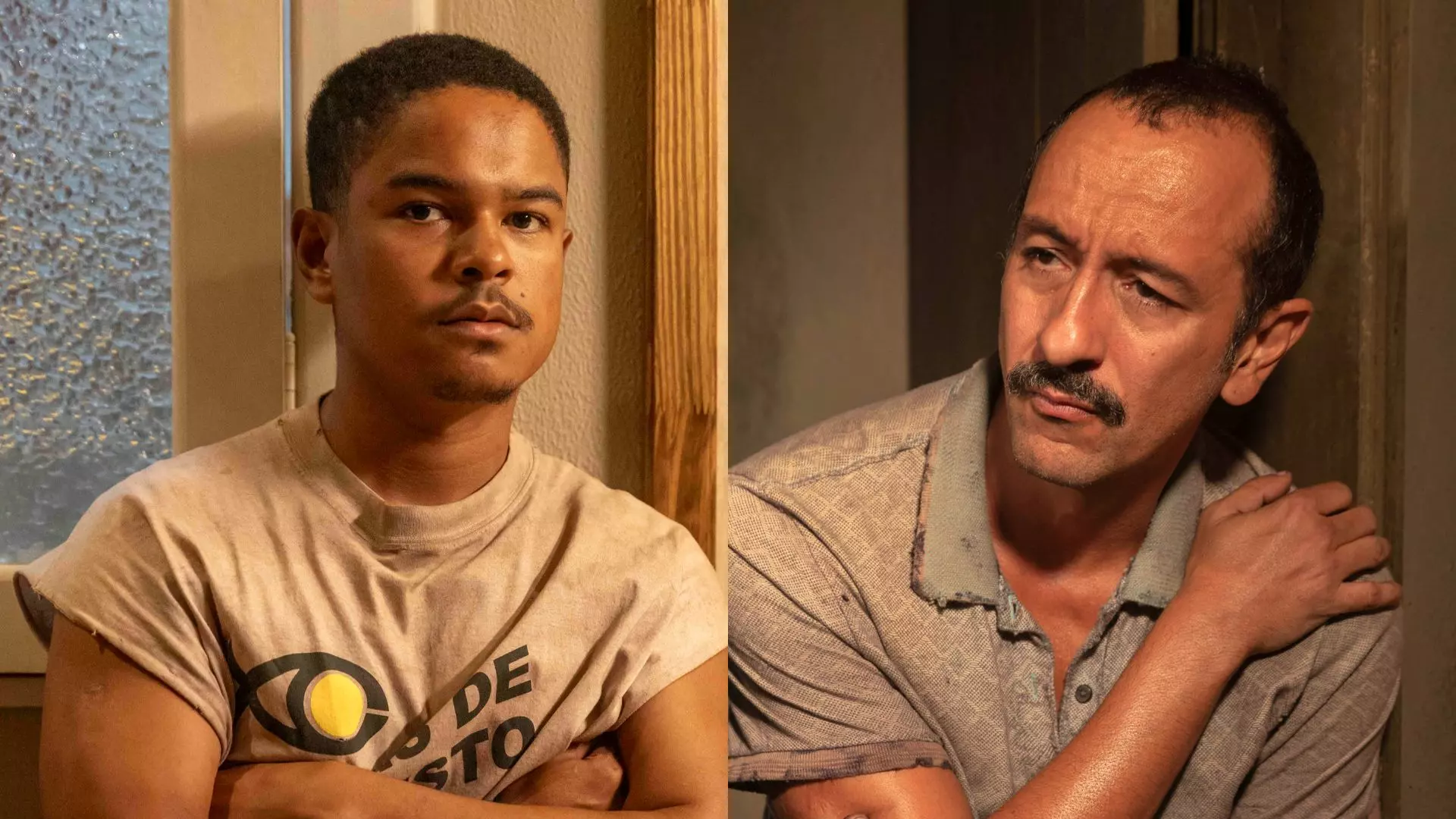 Pitoco (Juan Queiroz) e Tião Galinha (Irandhir Santos) em Renascer