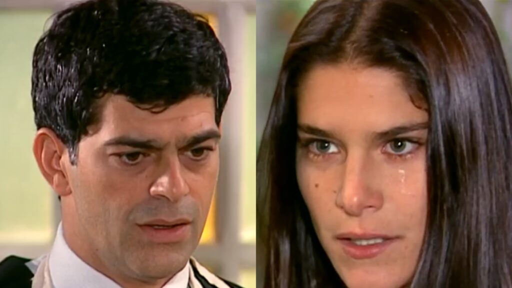 Rafael (Eduardo Moscovis) e Serena (Priscila Fantin) de Alma Gêmea