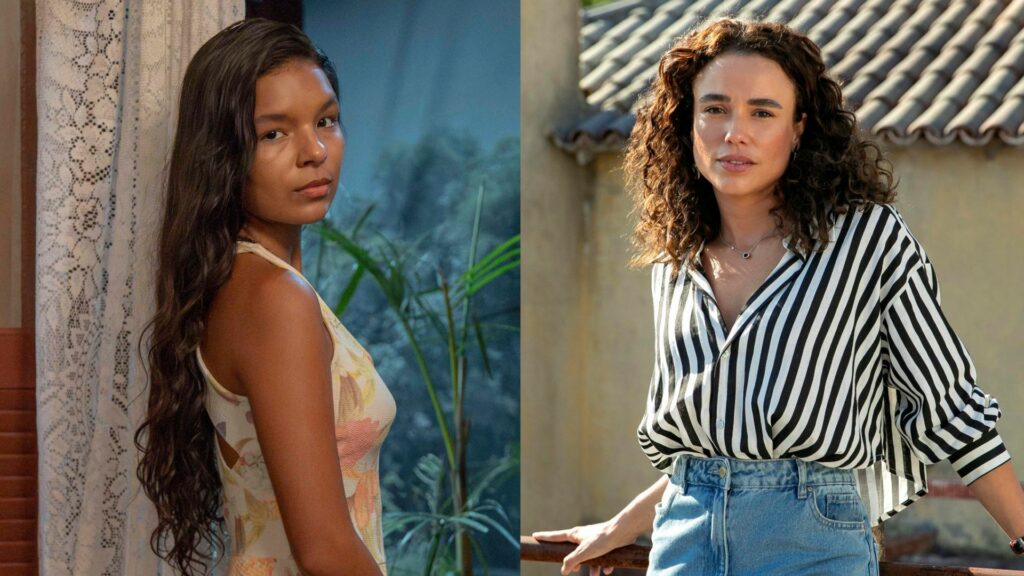 Ritinha (Mell Muzzillo) e Kika (Juliane Araújo) em Renascer