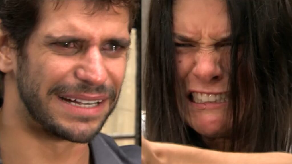 Guto (Alexandre Barillari) e Serena (Priscila Fantin) de Alma Gêmea