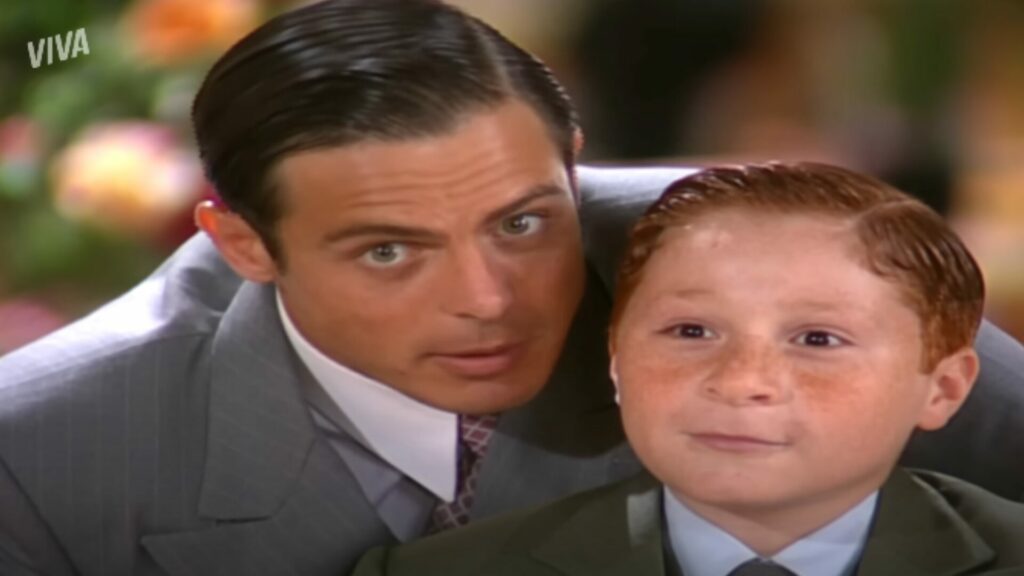 Carlito (Renan Ribeiro) e Raul (Luigi Baricelli) em Alma Gêmea
