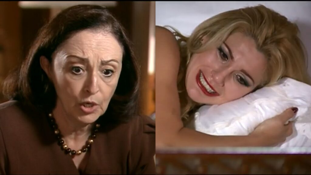 Débora (Ana Lucia Torre) e Cristina (Flávia Alessandra) de Alma Gêmea