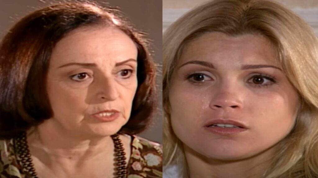 Débora (Ana Lúcia Torre) e Cristina (Flávia Alessandra) em Alma Gêmea