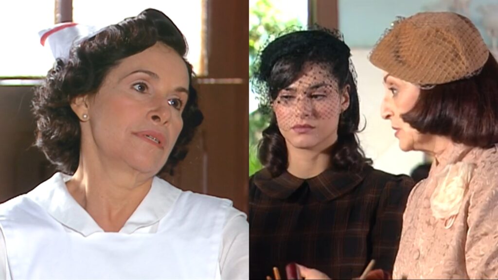 Enfermeira, Dalila (Fernanda Machado) e Débora (Ana Lucia Torre) de Alma Gêmea