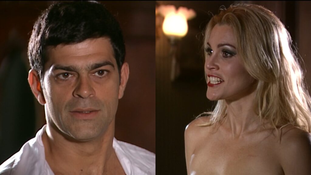 Rafael (Eduardo Moscovis) e Cristina (Flávia Alessandra) de Alma Gêmea