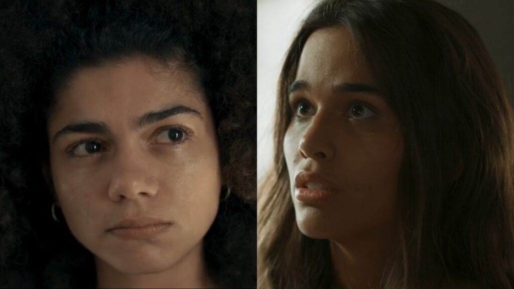 Zinha (Samantha Jones) e Mariana (Theresa Fonseca) de Renascer