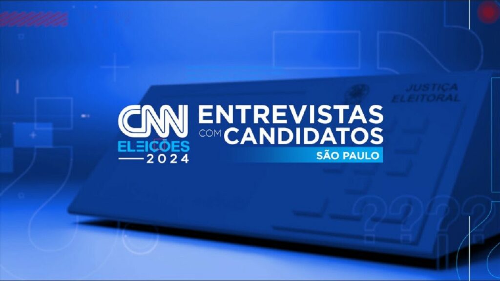 Logotipo da série especial Entrevistas Com Candidatos, da CNN Brasil, centrada na Prefeitura de São Paulo