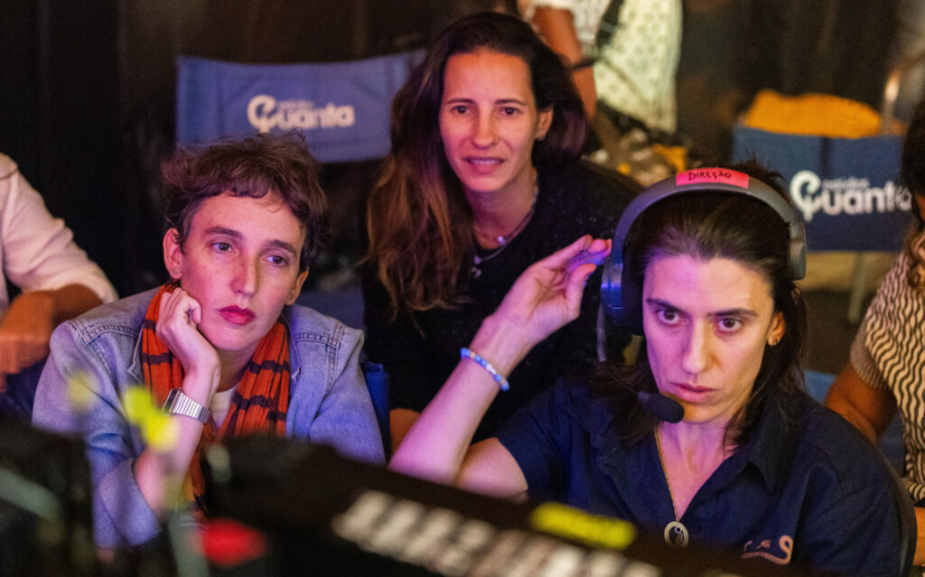 Natalia Warth, Isabella Gabaglia e Carol Durão durante as gravações da nova temporada