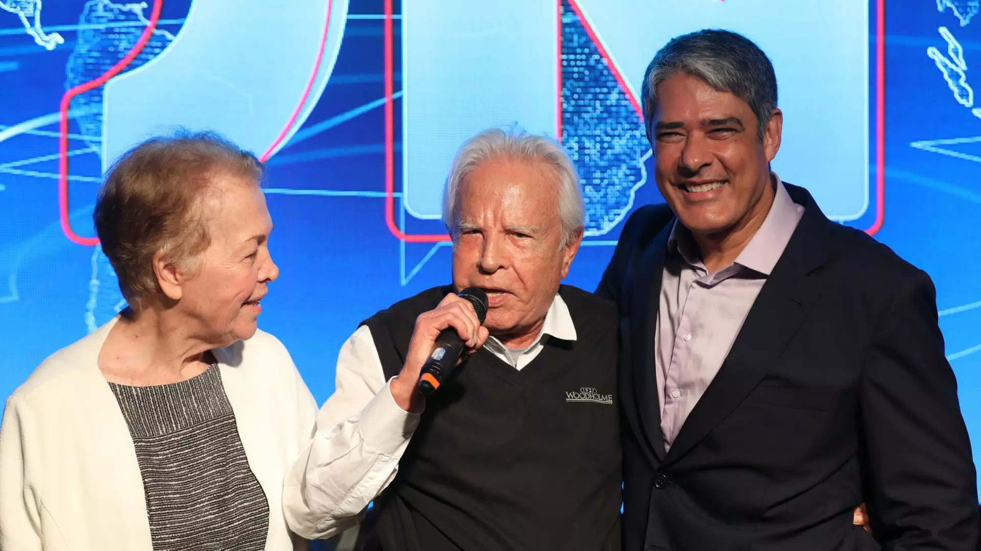 Alice-Maria Reiniger, Cid Moreira e William Bonner Globo João Cotta