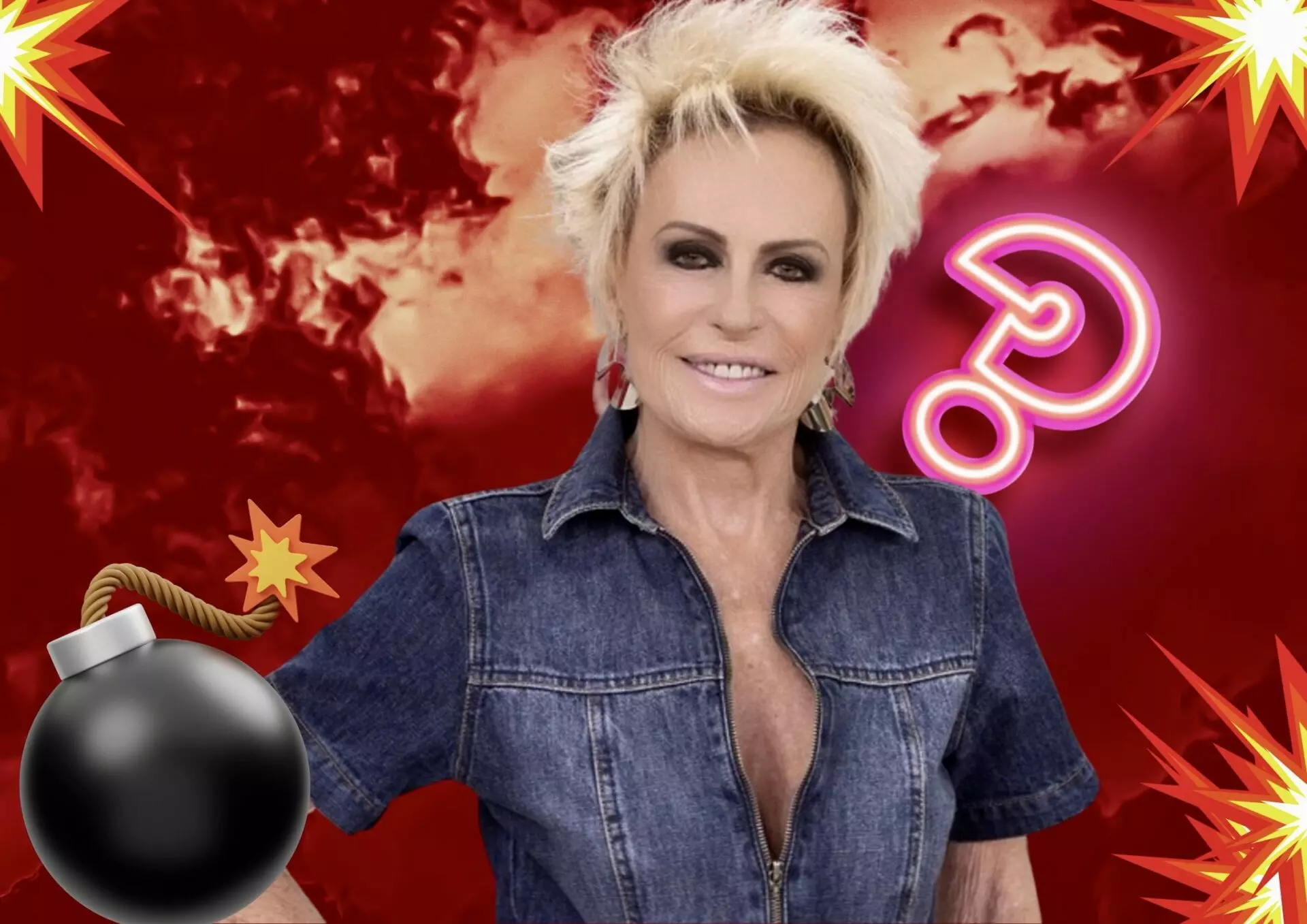 Ana Maria Braga nos bastidores da Globo