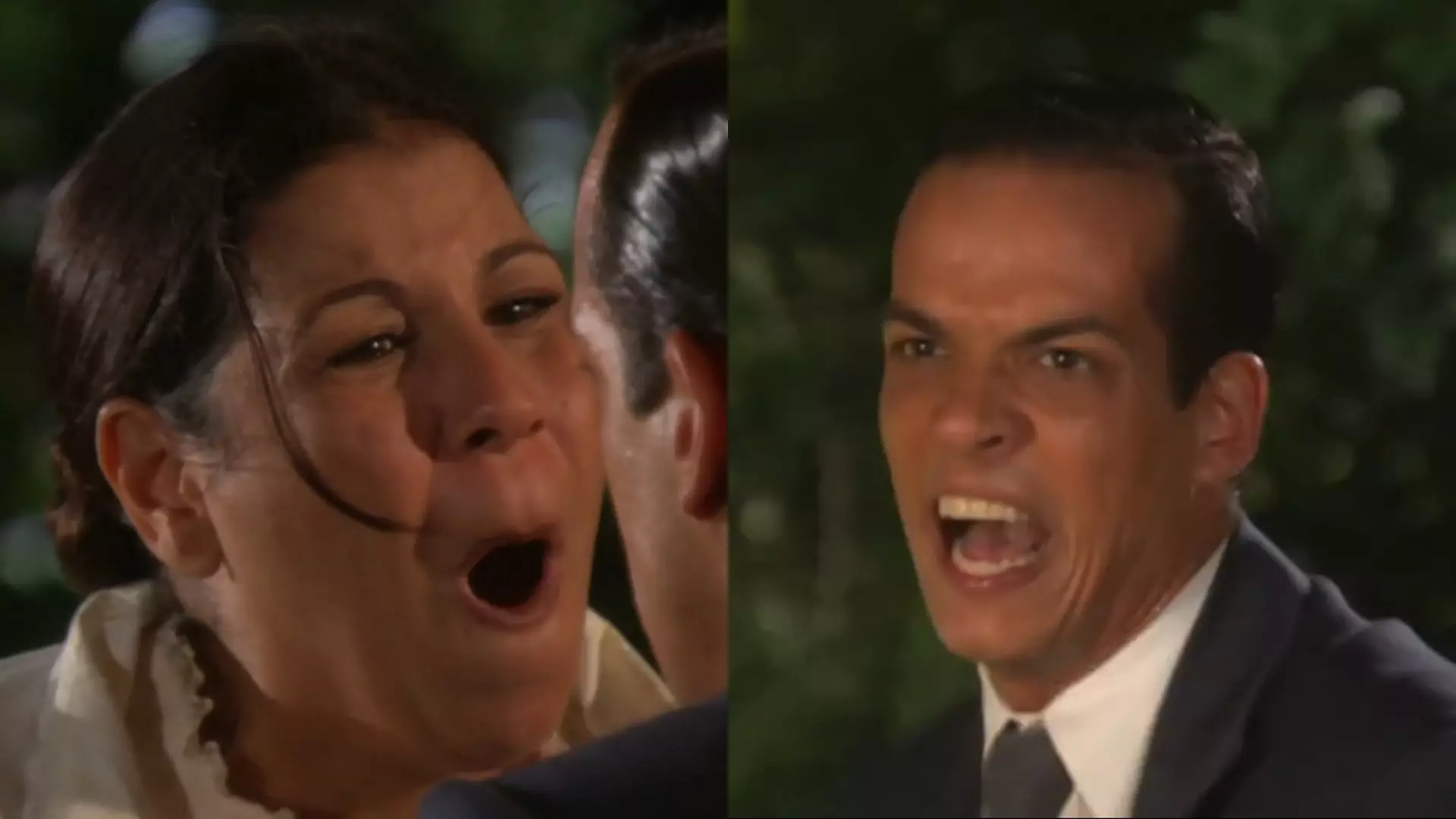 Zulmira (Carla Daniel) e Ivan (Thiago Luciano) de Alma Gêmea