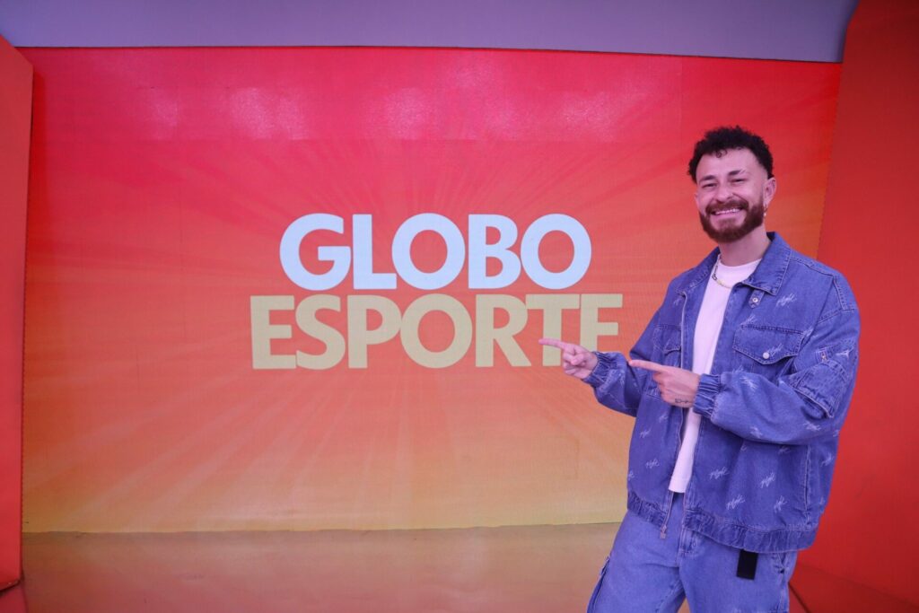 Fred Bruno no estúdio do Globo Esporte