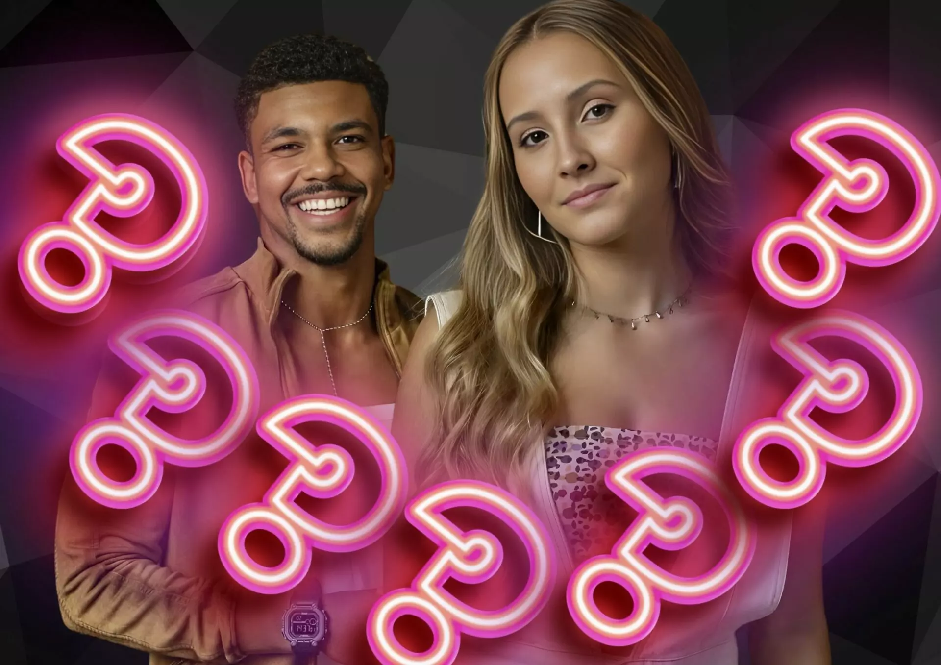 Bruna (Duda Batsow) e Iarley (Lucas Wickhaus) em Mania de Você