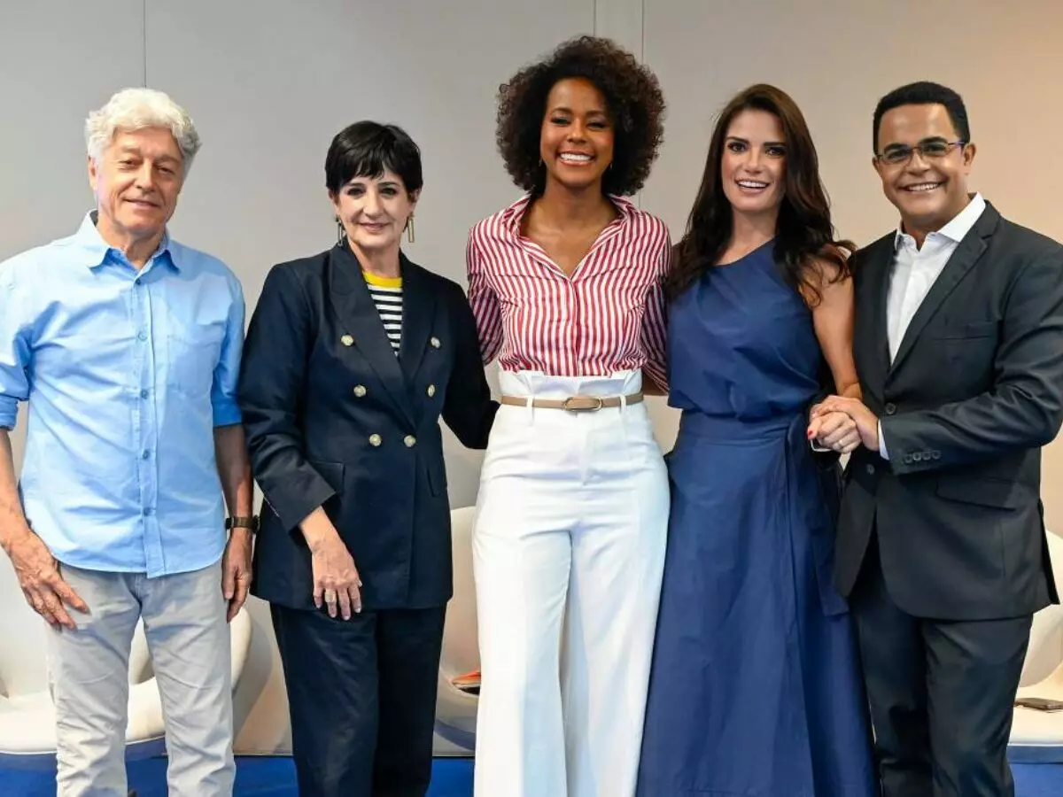 Caco Barcellos, Monica Waldvogel, Maju Coutinho, Sabina Simonato e Marcelo Pereira