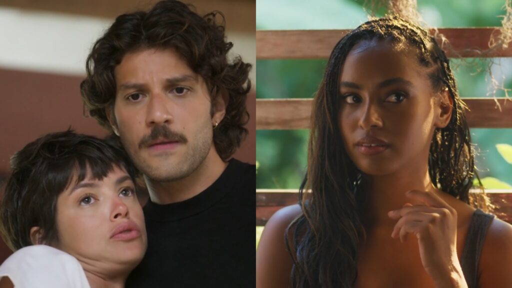 Luma (Agatha Moreira), Mavi (Chay Suede) e Viola (Gabz) de Mania de Você