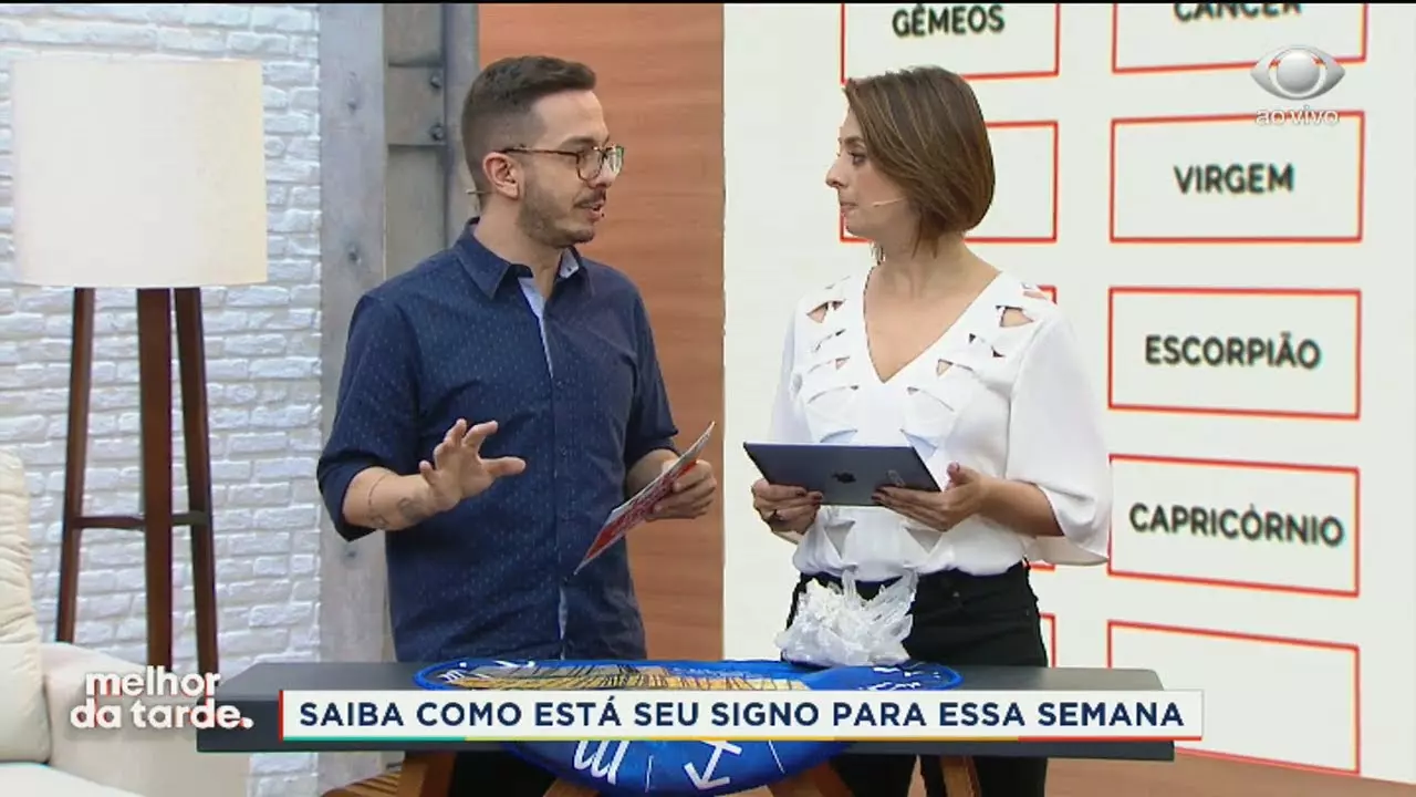 André Mantovanni e Cátia Fonseca no Melhor da Tarde, da Band