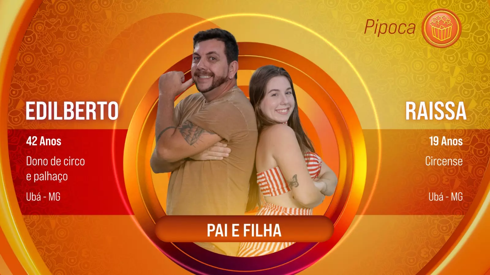 Edilberto e Raissa, pai e filha, participantes do BBB 25