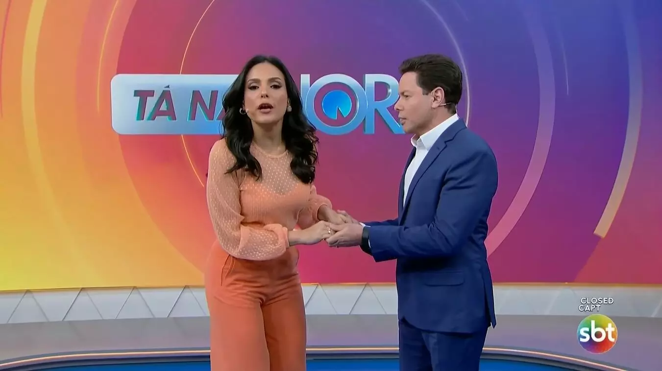 Márcia Dantas e Marcão do Povo no Tá na Hora, do SBT