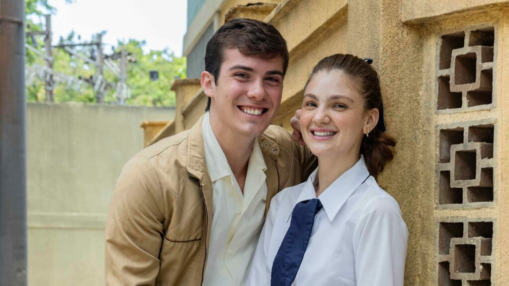 Edu (Caio Manhente) e Celeste (Débora Ozório)