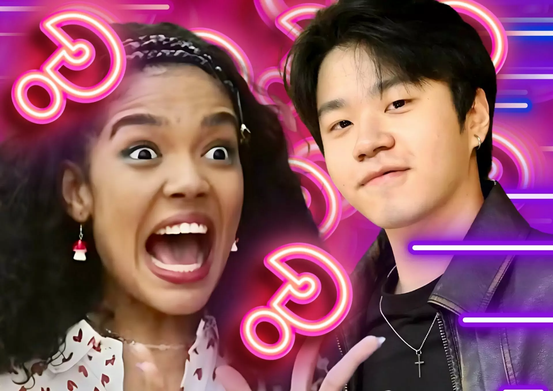 Tati (Bia Santana) e Jin (Allan Jeon) em Volta por cima