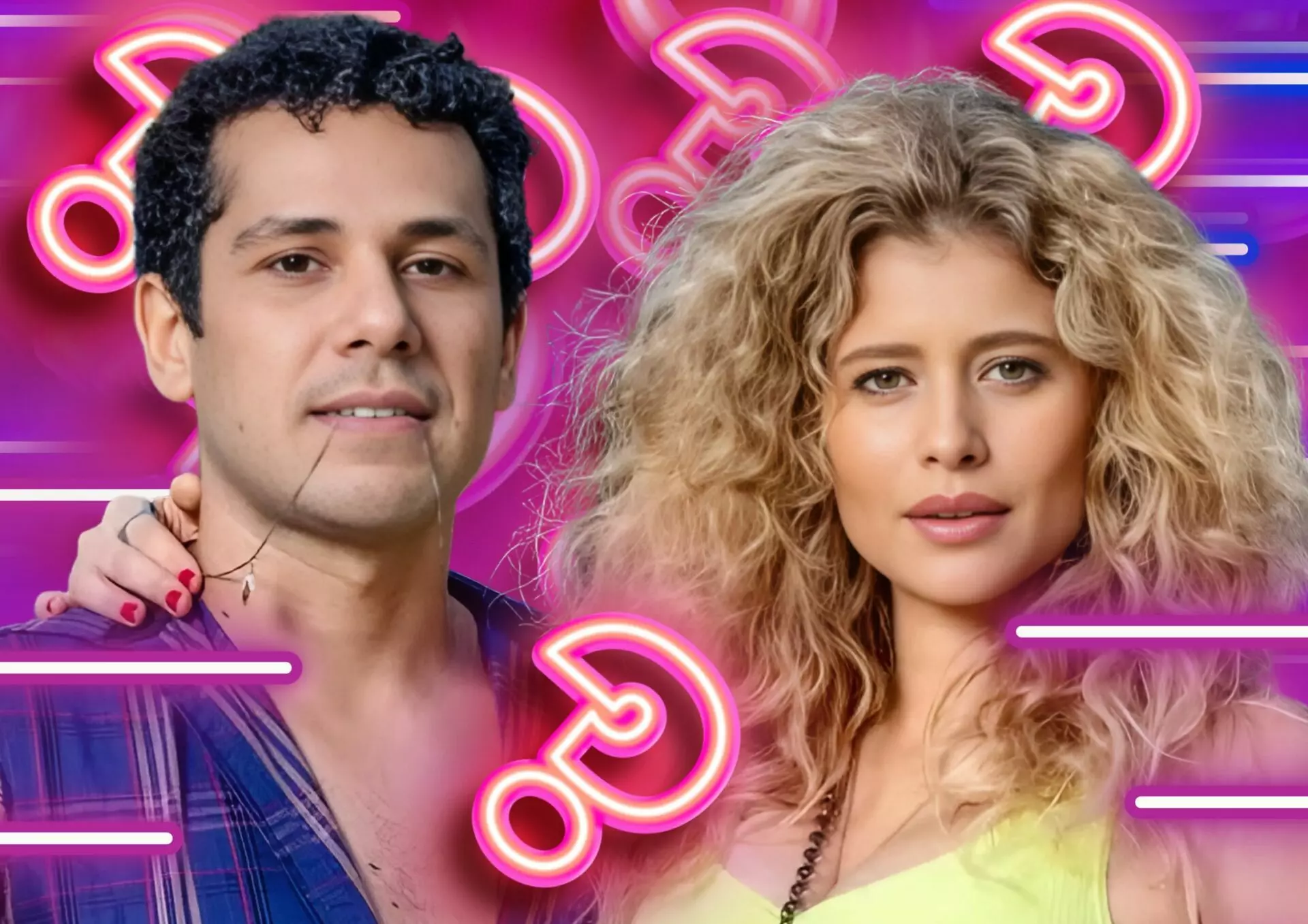 Roxelle (Isadora Cruz) e Chico (Amaury Lorenzo) em Volta por Cima