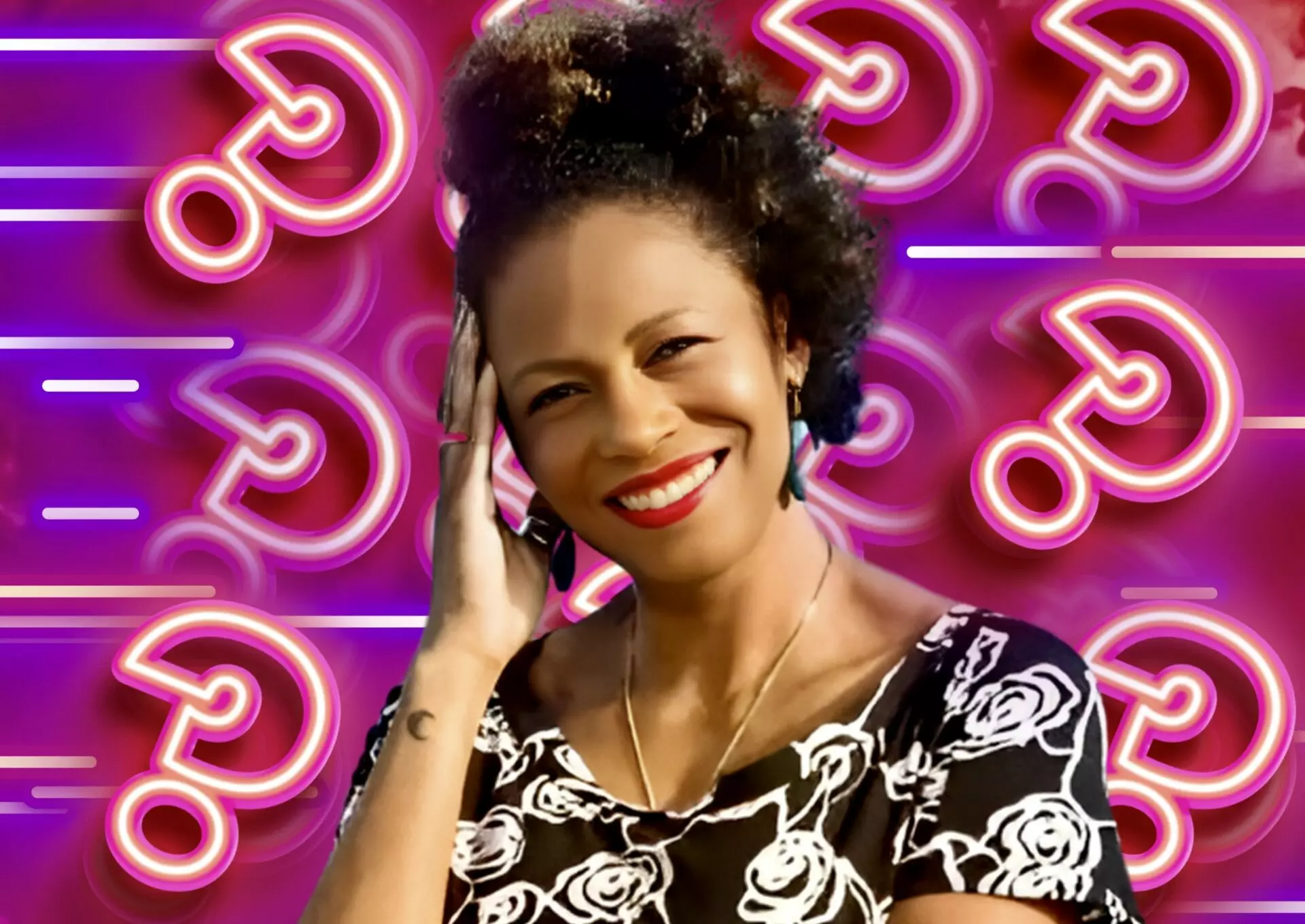 Edvana Carvalho nos bastidores da GLOBO