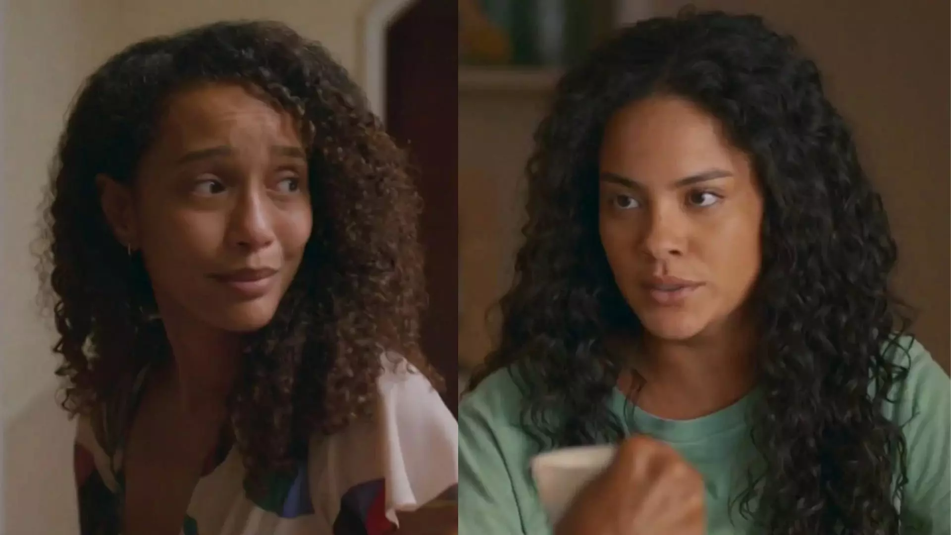 Taís Araújo e Bella Campos como Raquel e Maria de Fátima em Vale Tudo