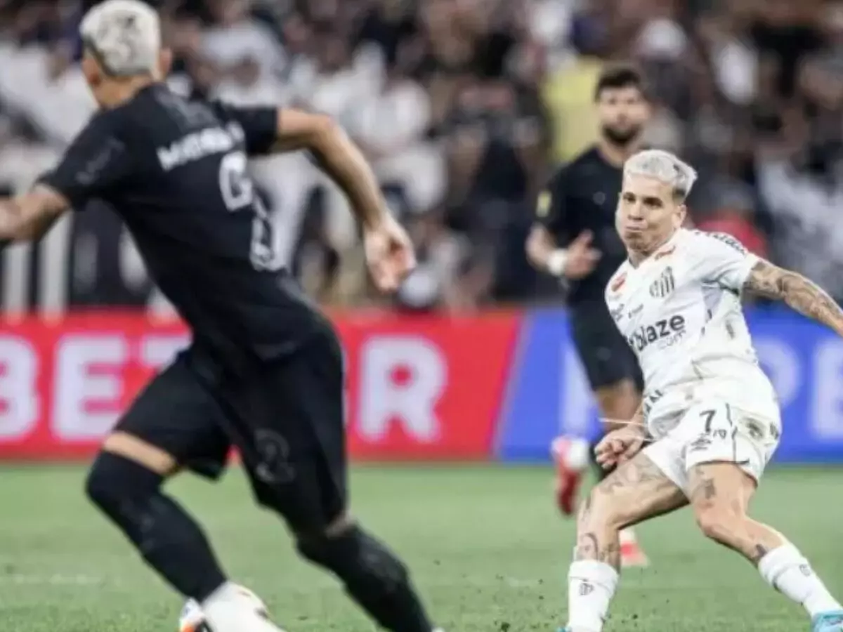 Yuri Alberto na partida Corinthians x Santos