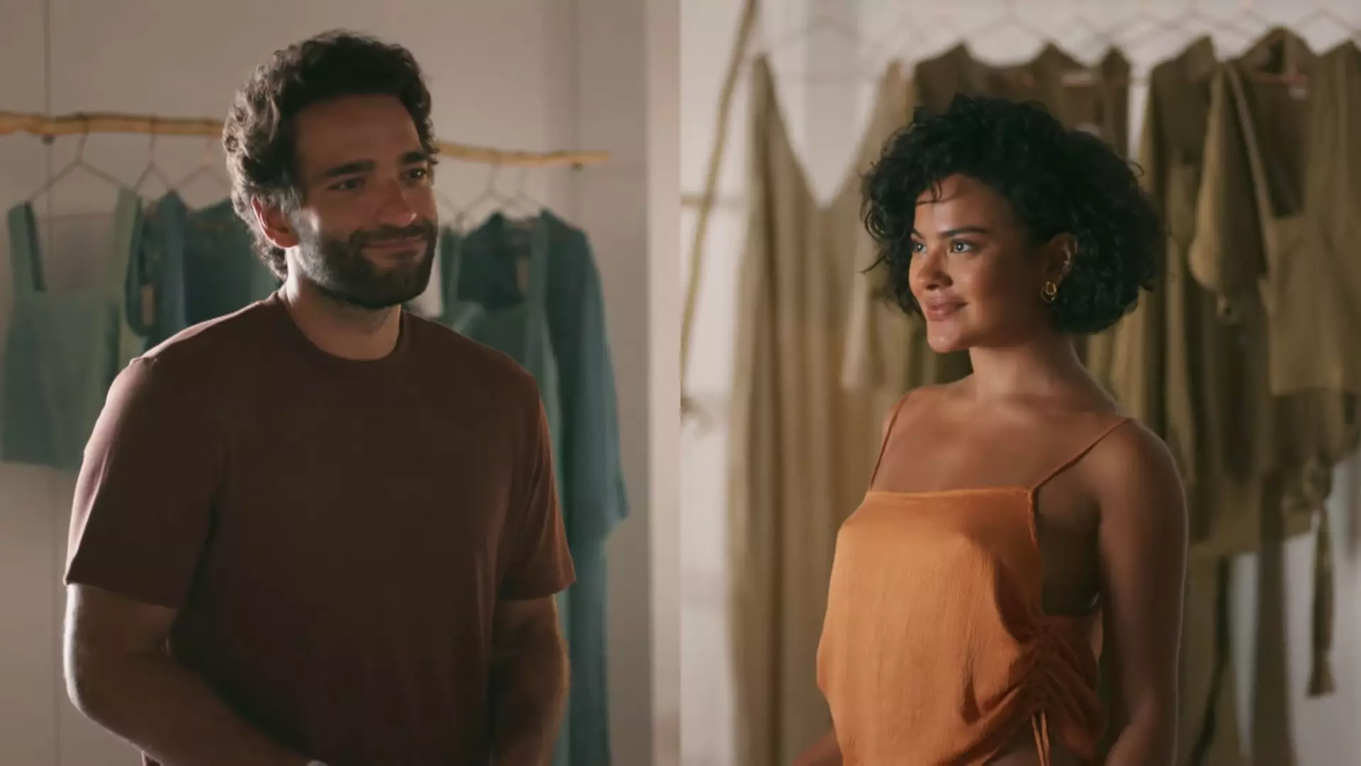 Afonso (Humberto Carrão) e Maria de Fátima (Bella Campos) de Vale Tudo