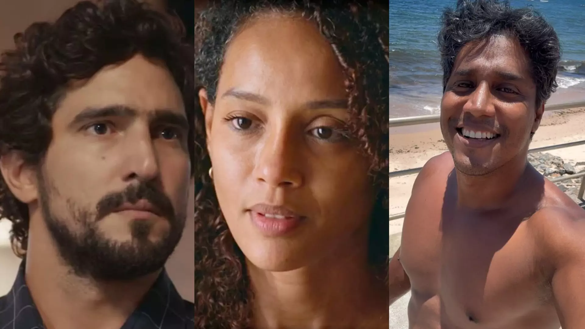 Ivan (Renato Góes), Raquel (Taís Araujo) e Otávio (Breno da Matta) em Vale Tudo