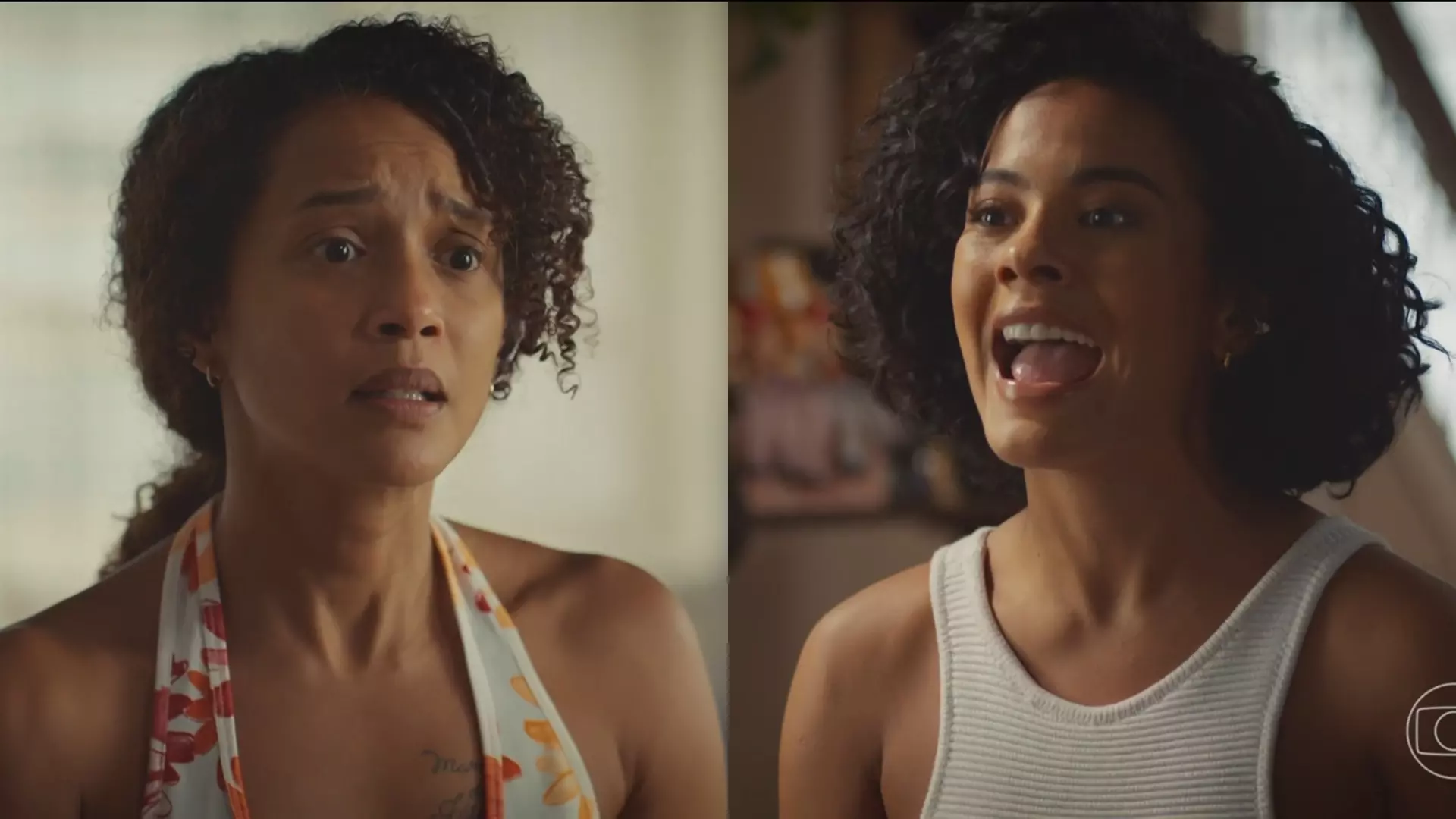 Raquel (Taís Araujo) e Maria de Fátima (Bella Campos) de Vale Tudo