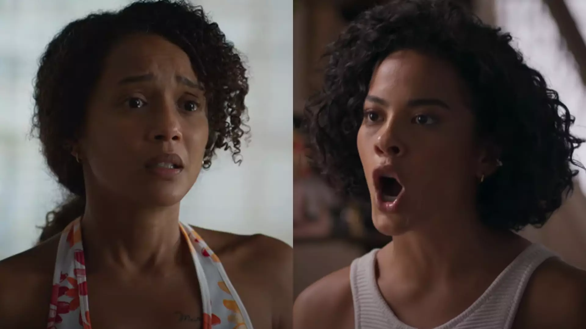 Raquel (Taís Araujo) e Maria de Fátima (Bella Campos) de Vale Tudo