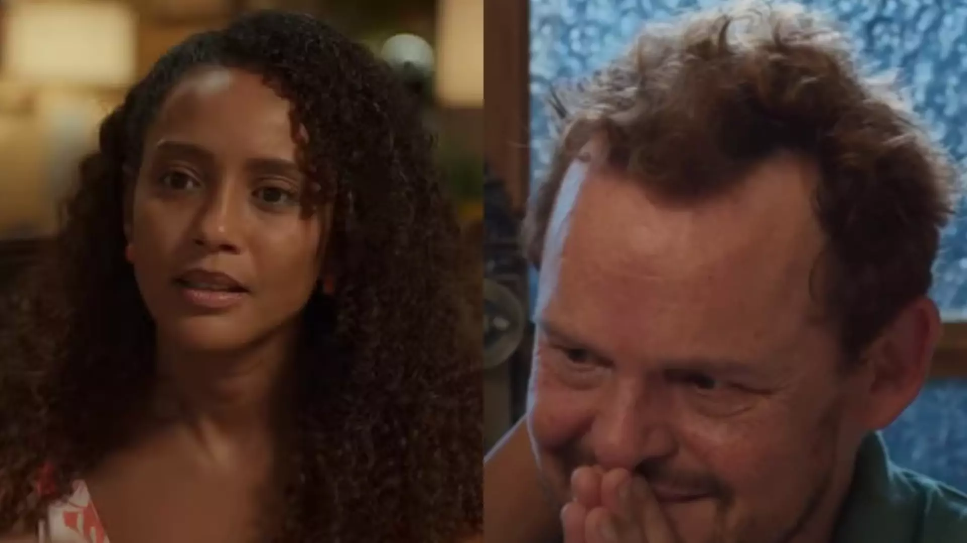 Raquel (Taís Araujo) e Poliana (Matheus Nachtergaele) de Vale Tudo